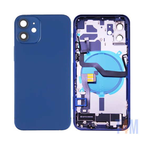 Tapa Trasera con Frame+Flex+Vibrator Apple iPhone 12 Azul